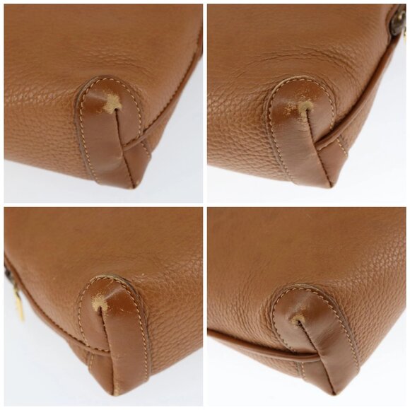 GUCCI Shoulder Bag Leather Brown Gold Auth - Picture 15 of 16